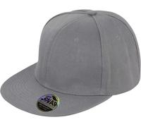 Result Headwear Bronx Original Flat Peak Snap Back Cap - Dark Grey - ONE SIZE