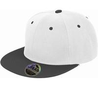Result Headwear - Bronx Original Flat Peak Snapback Dual Colour Cap - Farbe - White - Größe - One Size