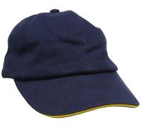 Result Headwear Brushed Cotton Sandwich Cap - Navy/Yellow - OneSize