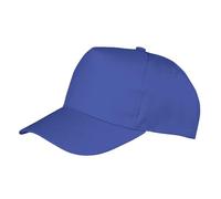 RH84 Result Headwear Boston 5-Panel Kappe Stirnverstärkung ohne Mittelnaht Royal One Size