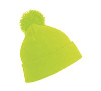 Result Winter Essentials - Junior Pom Pom Beanie Fluorescent Yellow - Gr. - One Size