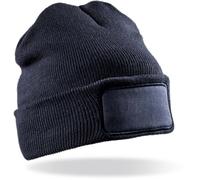 Result Winter Essentials Double Knit Printers Beanie One Size/Navy