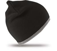 Result Winter Essentials Soft Feel Cuffless Reversible Beanie - Black/Grey - OneSize