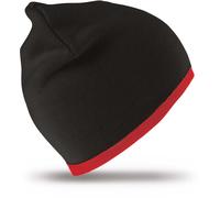 Result Winter Essentials Unisex Wende Strickmütze Beanie RC046X black/red one size