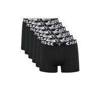 Retro Boxer CHIEMSEE, Herren, Gr. S (44/46), schwarz, schwarz, 95% Baumwolle, 5% Elasthan, unifarben, körpernah, Unterhosen, im vorteilhaften 6er Pack (82119300-S) schwarz, schwarz