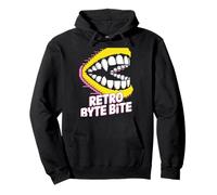 Retro Byte Bite Pop Culture Retro Videospiel Pullover Hoodie