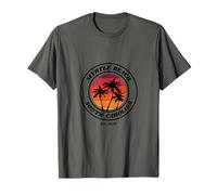 Retro Cool Myrtle Beach SC Palme Neuheit Kunst Sonnenuntergang T-Shirt