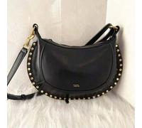 Retro Cross-Border Explosive Rivet Classique Demi-lune Sac Sac à Bandoulière en Cuir Véritable Personnalité Mode Sac à Main