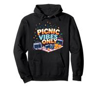 Retro-Design im 70er-Jahre-Stil des Satzes Picnic Vibes Only Pullover Hoodie