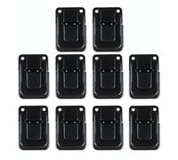 Retro-Gepäckschnalle, Vintage-Metallschlösser für Holzkisten, Möbel-Hardware, antiker gebogener Riegel in gelber Bronze, 25 x 38 mm, 10 Stück