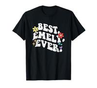 Retro Groovy Best Emely Ever Vorname Muttertag Mädchen T-Shirt