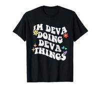 Retro Groovy I'm Deva Doing Deva Things Lustiger Muttertag Preisgünstiges Grafik-T-Shirt