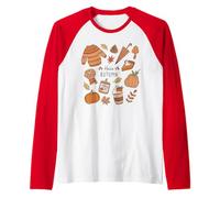 Retro Hallo Herbst Shirt Niedlich Herbst Saison Kür ewürz Raglan