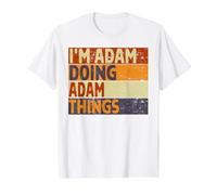 Retro I'm Adam Doing Adam Things Lustiger Geburtstags-Witz Preisgünstiges Grafik-T-Shirt, Herren, Weiß, L