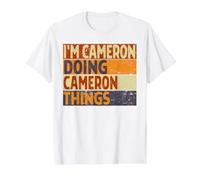 Retro I'm Cameron Doing Camera Things Lustiger Geburtstags-Witz Preisgünstiges Grafik-T-Shirt, Herren, Weiß, XL