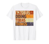 Retro I'm Tobias Doing Tobias Things Lustiger Geburtstags-Witz Preisgünstiges Grafik-T-Shirt, Herren, Weiß, M