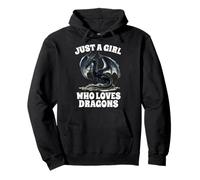 Retro Just A Girl Who Loves Dragons Damen und Mädchen Pullover Hoodie