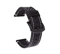 Retro-Lederarmband 18mm 20mm 22mm 24mm Uhrenarmband Herrenuhr Ersatzband Uhrenzubehör, Schwarz, 24mm
