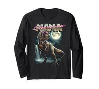 Retro Mamasaurus T Rex Mama Saurus Dinosaurier Frauen Matching Langarmshirt