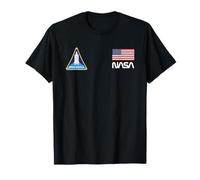 Retro NASA, Space Shuttle, American Flag Logo T Shirt T-Shirt