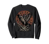 Retro Nordic Celtic Rabe Symbol Vintage Wikinger Sweatshirt