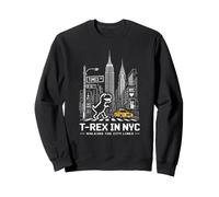 Retro NYC Pixel T-Rex In NYC Dinosaurier Gelb Taxi Grafik Sweatshirt