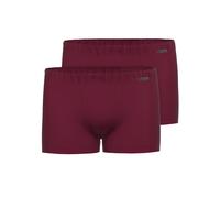 Retro Pants AMMANN "2er Pack Retro Short Day Modern", Herren, Gr. 6, rot (bordeaux), Obermaterial: 57% Modal CMD. 35% Baumwolle CO. 8% Elasthan EL., Unterhosen (93231314-6) bordeaux
