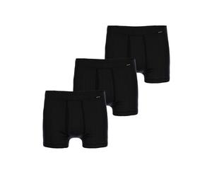 Retro Pants AMMANN "3er Pack Hose kurz mit Eingriff Day Classic / Jeans Feinripp", Herren, Gr. 12, grau (anthrazit), Obermaterial: 75% Baumwolle CO. 25% Polyester PES., Unterhosen (98080245-12) anthra
