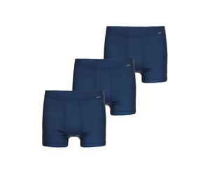 Retro Pants AMMANN "3er Pack Hose kurz mit Eingriff Day Classic / Jeans Feinripp", Herren, Gr. 8, blau (dunkelblau), Obermaterial: 75% Baumwolle CO. 25% Polyester PES., Unterhosen (10840169-8) dunkelb