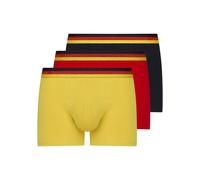 Retro Pants BRUNO BANANI "Golden Goal", Herren, Gr. S, rot (schwarz, rot, gold), Obermaterial: 93% Baumwolle, 7% Elasthan, unifarben mit Farbeinsätzen, körpernah, Unterhosen, mit mehrfarbigem Bund (47