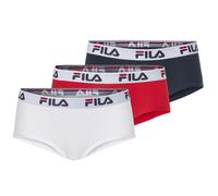 Retro Pants FILA "WOMAN CULOTTE", Damen, Gr. M, bunt (weiß navy rot), Obermaterial: 95% Baumwolle, 5% Elasthan, unifarben, körpernah, Unterhosen, elastischer Logobund (56577826-M) weiß navy rot