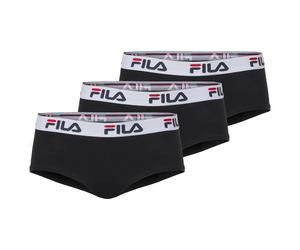 Retro Pants FILA "WOMAN CULOTTE", Damen, Gr. XS, schwarz, Obermaterial: 95% Baumwolle, 5% Elasthan, bedruckt, unifarben mit Farbeinsatz, körpernah, Unterhosen, elastischer Logobund (32400819-XS) schwa