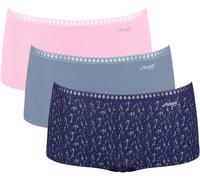 Retro Pants SLOGGI "GO Crush", Damen, Gr. M, bunt (4, multiple colours), Single Jersey, Obermaterial: 95% Baumwolle, 5% Elasthan, körpernah, Unterhosen, Spitzendetails, Multipack, Baumwollmix, weich (