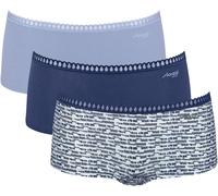 Retro Pants SLOGGI "GO Crush", Damen, Gr. XL, bunt (3, multiple colours), Single Jersey, Obermaterial: 95% Baumwolle, 5% Elasthan, körpernah, Unterhosen, Spitzendetails, Multipack, Baumwollmix, weich,