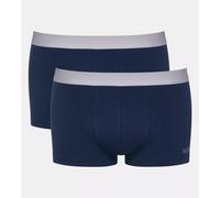 Retro Pants SLOGGI "men GO ABC 2.0 Hipster 2P", Herren, Gr. L, 2 Stk., blau (navy), Single Jersey, Obermaterial: 95% Baumwolle, 5% Elasthan, Unterhosen, moderne bequeme Basics (32932840-L) navy