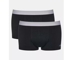 Retro Pants SLOGGI "men GO ABC 2.0 Hipster 2P", Herren, Gr. L, 2 Stk., schwarz, Single Jersey, Obermaterial: 95% Baumwolle, 5% Elasthan, Unterhosen, moderne bequeme Basics (88629510-L) schwarz