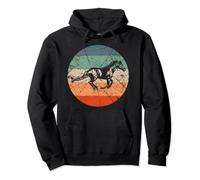 Retro Pferd Silhouette - Besitzer Vintage Mustang Pferd Pullover Hoodie