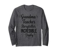 Retro Proud Grandma Teacher Storytell Incredible Daily Langarmshirt