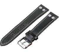 Retro Rivets Lederarmband 18mm - 24mm Herrenuhr Armband Ersatz Schnellspan, 22mm