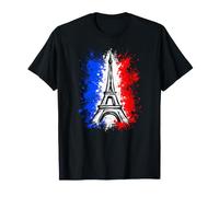 Retro Silhouette Eiffel Tower Paris France Travel Souvenir T-Shirt