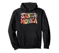 Retro-Sommerstimmung mit Santa Monica und floralem Design Pullover Hoodie