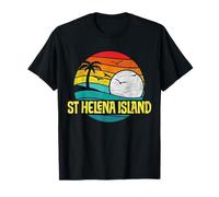 Retro St Helena Island Beach Sun & Surf Eighties Grafik T-Shirt