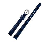 Retro Style Universal Kleines Leder Uhrenarmband Damen Uhrenarmband Schwarz/Rot/Blau 6mm 8mm 10mm Uhrenarmband, 8mm