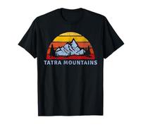 Retro-T-Shirt mit Sonnenuntergang am Tatra-Gebirge T-Shirt