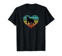 Retro Tier Silhouetten für jung und alt Ich liebe Gorillas in Afrika Serengeti Safari Affe Gorilla T-Shirt Schwarz Klein Unisex