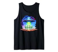Retro UFO Fliegende Untertasse Alien Abduktion Sci Fi Gathering Tank Top