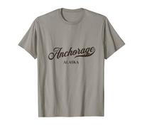 Retro USA Alaska State - Vintage Anchorage T-Shirt