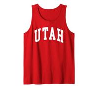 Retro Utah Men Utah Women Retro Red UT Arch Block Tee Geschenk Tank Top