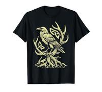 Retro Viking Nordic Hunting - Hirschgeweih Rabe T-Shirt