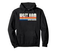 Retro Vintage 70er 80er Jahre Style West Ham, Großbritannien Pullover Hoodie